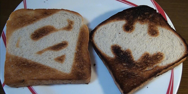 grille pain super-héros toast toaster superman batman custom