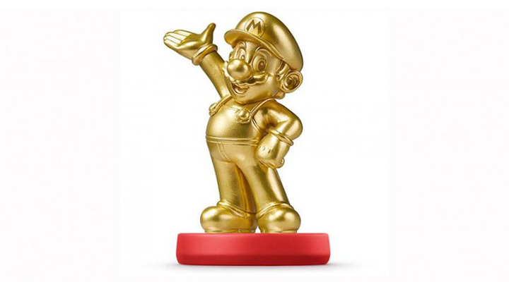 Mario Amiibo doré figurine nintendo wiiu