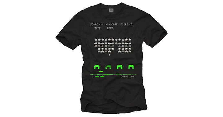 t-shirt space invaders jeux videos retro