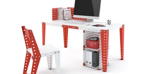 meubles meccano lego table chaise salon construction