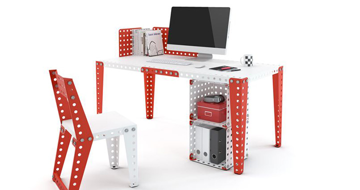 meubles meccano lego table chaise salon construction