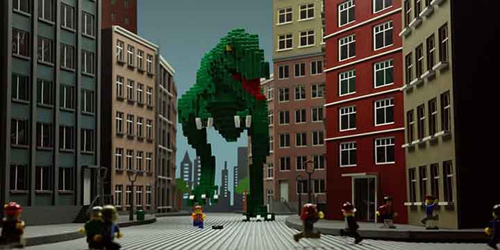 animation lego serpent dino ville