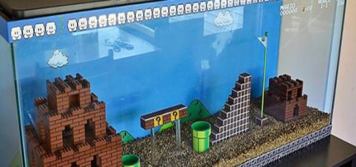 aquarium mario bros lego nintendo nes diy poissons