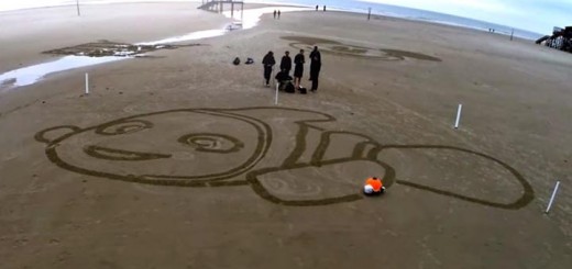 robot disney robotique research sable dessin plage