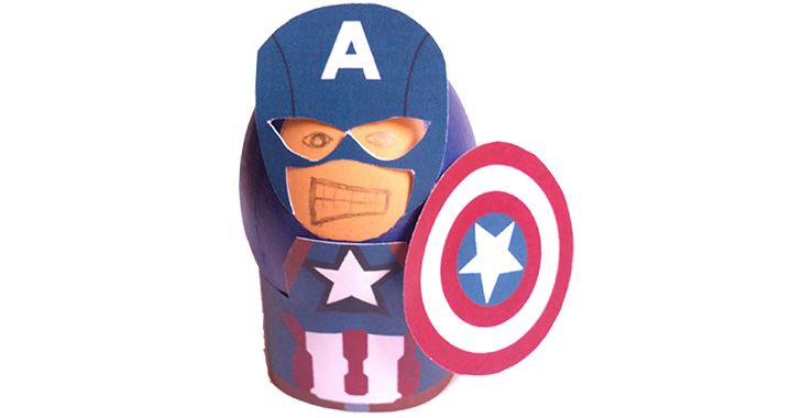 oeuf geek paques peint super heros captain america watchmen zombie superman