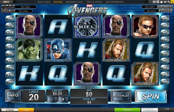 machines à sous Marvel