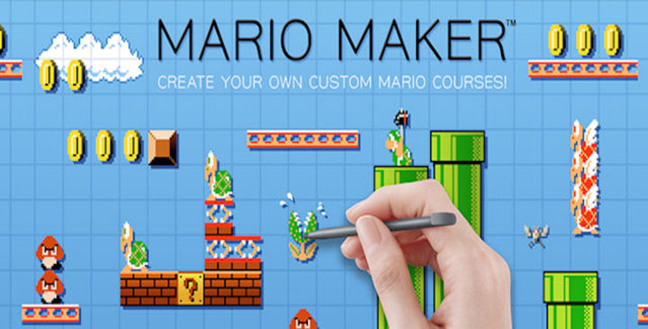 mario maker retro jeu gamepad