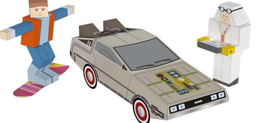 papercraft retour vers le futur