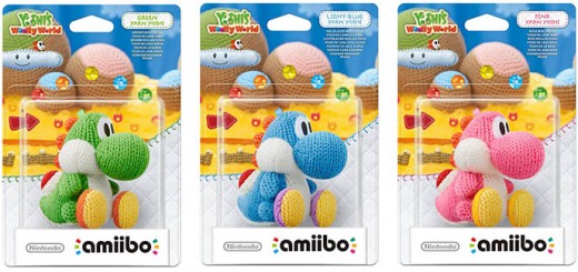 yoshi's woolly world amiibo wii u nintendo laine figurines jeux videos