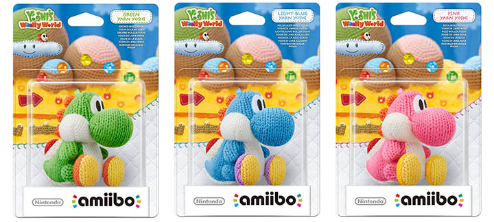 yoshi's woolly world amiibo wii u nintendo laine figurines jeux videos